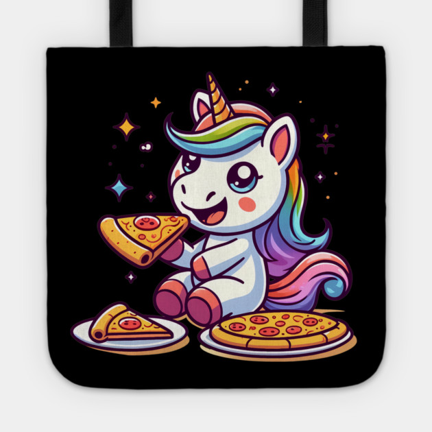 Pizza Unicorn Lover, Love Eating Pizza Tote by logiamerch