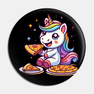 Pizza Unicorn Lover, Love Eating Pizza Pin