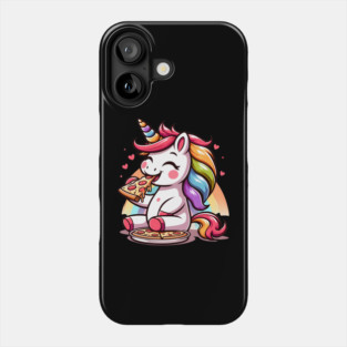 Kawaii Pizza Unicorn Lover, Love Eating Pizza Phone Case