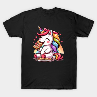 Kawaii Pizza Unicorn Lover, Love Eating Pizza T-Shirt
