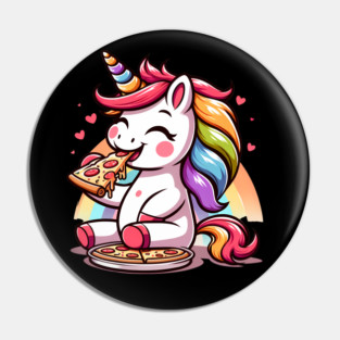 Kawaii Pizza Unicorn Lover, Love Eating Pizza Pin