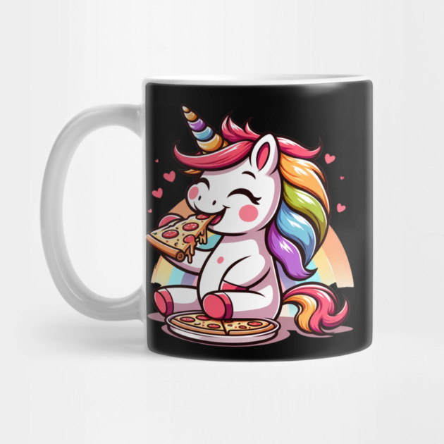 Kawaii Pizza Unicorn Lover, Love Eating Pizza by logiamerch