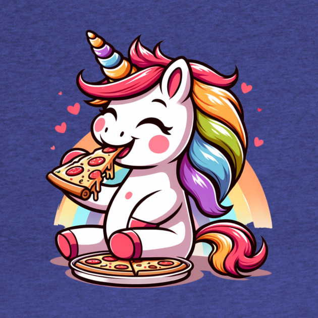 Kawaii Pizza Unicorn Lover, Love Eating Pizza by logiamerch