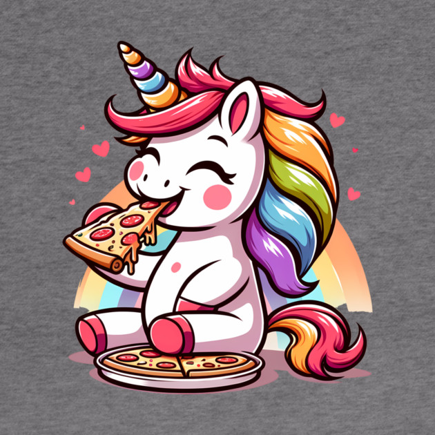 Kawaii Pizza Unicorn Lover, Love Eating Pizza by logiamerch