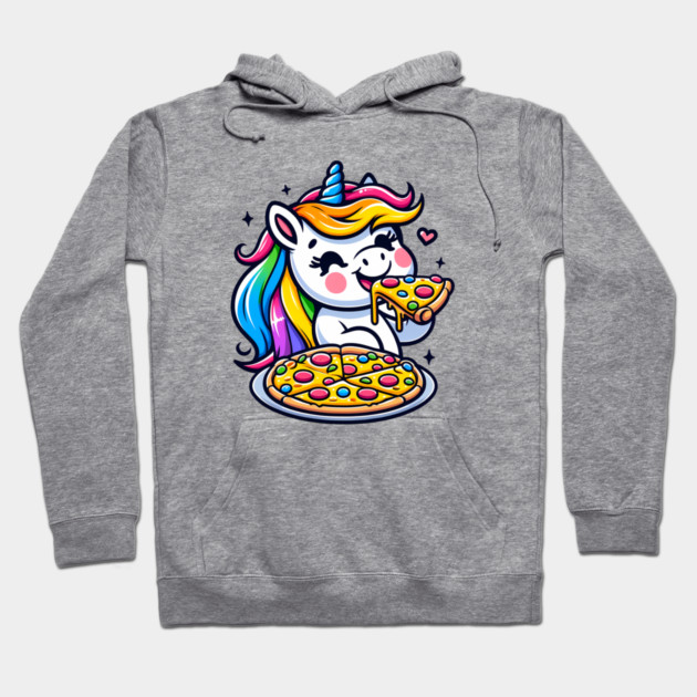 Pizza Unicorn Lover, Love Eating Pizza Hoodie by logiamerch