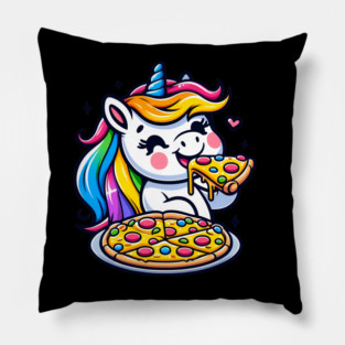 Pizza Unicorn Lover, Love Eating Pizza Pillow