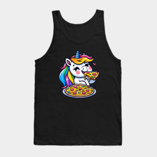 Pizza Unicorn Lover, Love Eating Pizza Tank Top