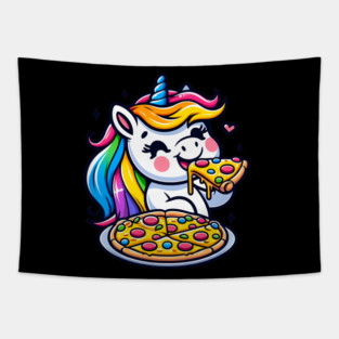 Pizza Unicorn Lover, Love Eating Pizza Tapestry