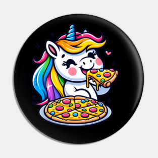Pizza Unicorn Lover, Love Eating Pizza Pin