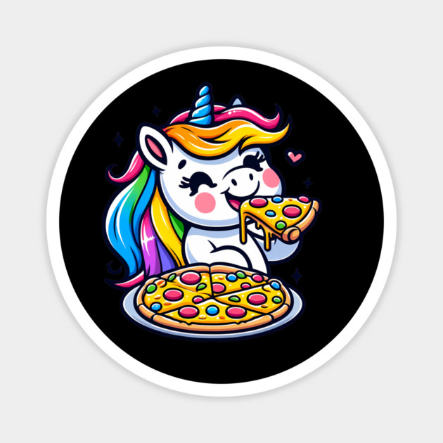 Pizza Unicorn Lover, Love Eating Pizza Magnet by logiamerch