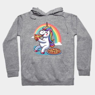 Cute Pizza Unicorn Lover, Love Eating Pizza Hoodie