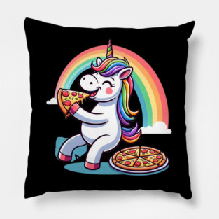 Cute Pizza Unicorn Lover, Love Eating Pizza Pillow