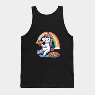 Cute Pizza Unicorn Lover, Love Eating Pizza Tank Top
