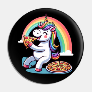 Cute Pizza Unicorn Lover, Love Eating Pizza Pin