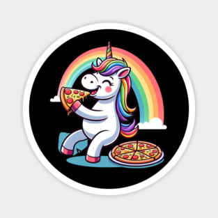 Cute Pizza Unicorn Lover, Love Eating Pizza Magnet