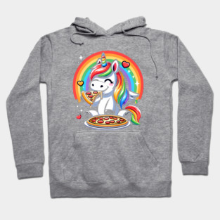 Pizza Unicorn Lover, Love Eating Pizza Hoodie
