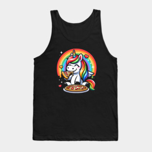 Pizza Unicorn Lover, Love Eating Pizza Tank Top