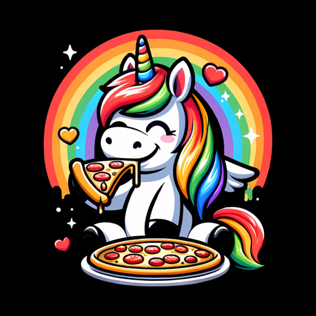 Pizza Unicorn Lover, Love Eating Pizza by logiamerch