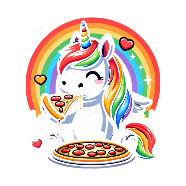 Pizza Unicorn Lover, Love Eating Pizza by logiamerch