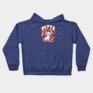 Pizza Unicorn Lover, Love Eating Pizza Kids Hoodie