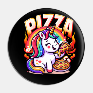 Pizza Unicorn Lover, Love Eating Pizza Pin