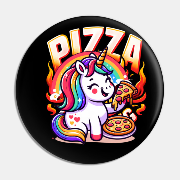 Pizza Unicorn Lover, Love Eating Pizza Pin by logiamerch