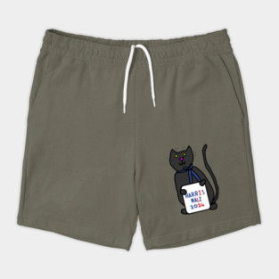 Cute Cat with Harris Walz 2024 Sign Shorts