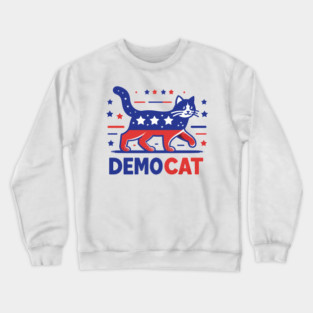 Democat - Cat Ladies For Kamala Harris Crewneck Sweatshirt