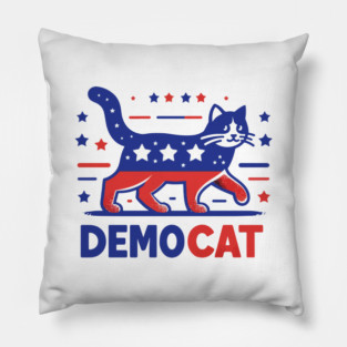 Democat - Cat Ladies For Kamala Harris Pillow
