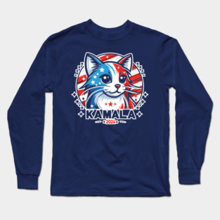 Kamala 2024 /// Cat Ladies For Harris Long Sleeve T-Shirt