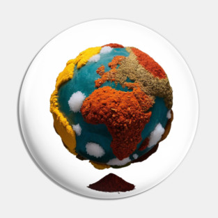 Various Colors and Textures Representation of Earth Pin