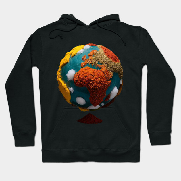 Various Colors and Textures Representation of Earth Hoodie by animegirlnft
