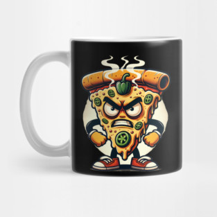 Funny Spicy Angry Pizza Slice Mug