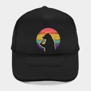 Bear Love Pizza, Retro Style, Pizza Lover Hat