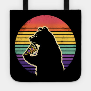 Bear Love Pizza, Retro Style, Pizza Lover Tote