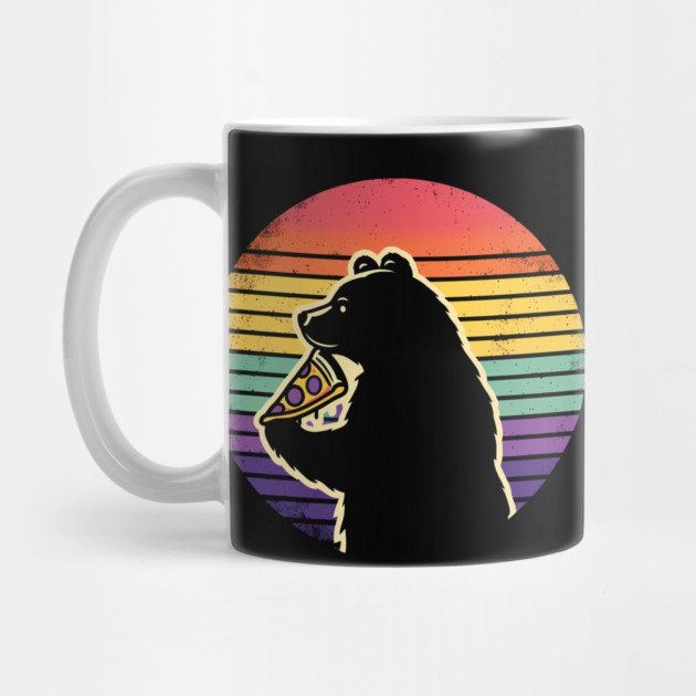 Bear Love Pizza, Retro Style, Pizza Lover by logiamerch