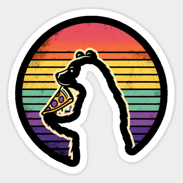 Bear Love Pizza, Retro Style, Pizza Lover Sticker by logiamerch