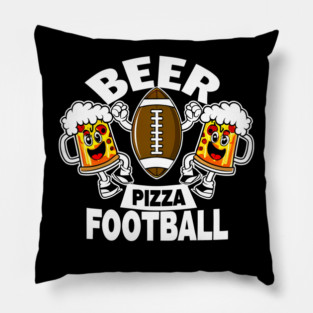 Funny Pizza and Beer Lover Pillow