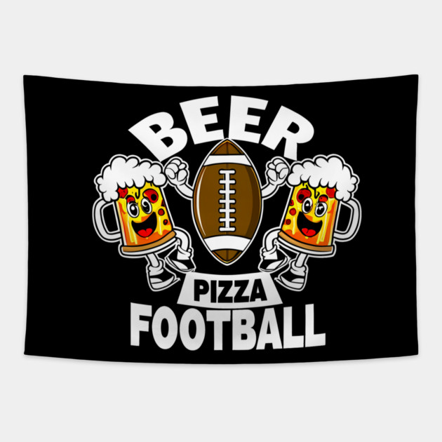Funny Pizza and Beer Lover Tapestry by logiamerch