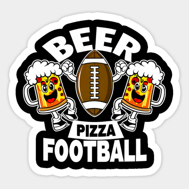 Funny Pizza and Beer Lover Sticker by logiamerch