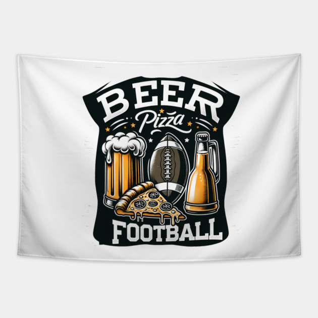 Funny Pizza and Beer Lover Tapestry by logiamerch