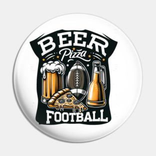 Funny Pizza and Beer Lover Pin