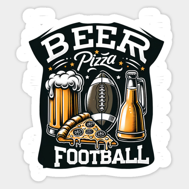 Funny Pizza and Beer Lover Sticker by logiamerch