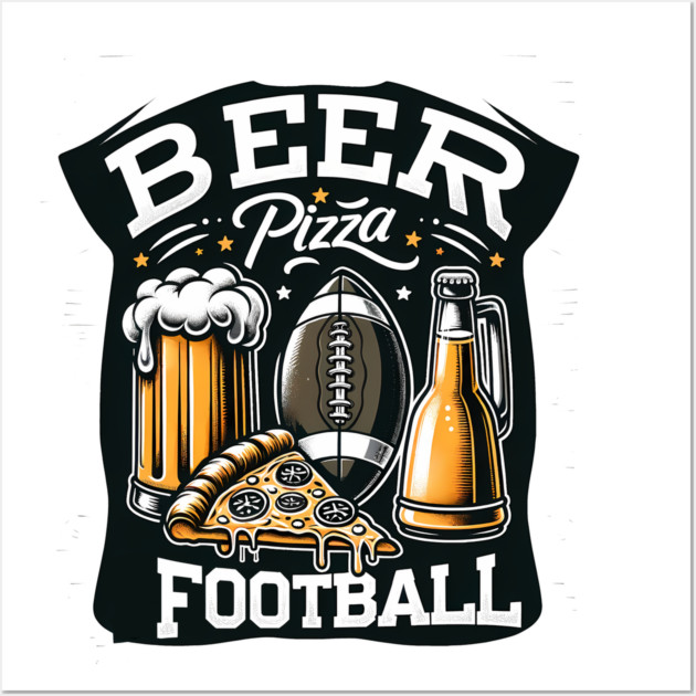 Funny Pizza and Beer Lover Wall Art by logiamerch