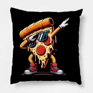 Funny Dabbing Pizza, Dancing Pizza Pose Pillow