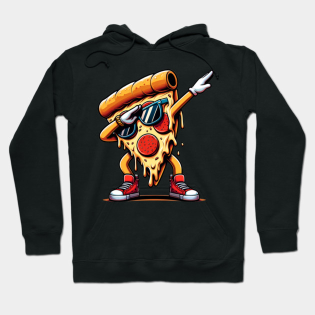 Funny Dabbing Pizza, Dancing Pizza Pose Hoodie by logiamerch