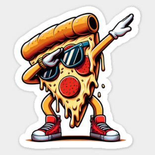 Funny Dabbing Pizza, Dancing Pizza Pose Sticker