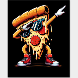 Funny Dabbing Pizza, Dancing Pizza Pose Posters and Art