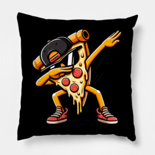 Funny Dabbing Pizza, Dancing Pizza Pose Pillow