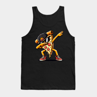 Funny Dabbing Pizza, Dancing Pizza Pose Tank Top